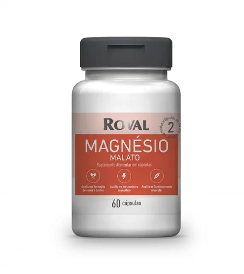 Magnésio Malato 583,5mg/caps – 60 cápsulas ROVAL