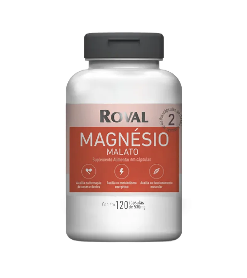 Magnésio Malato 583,5mg/caps – 120 Caps ROVAL