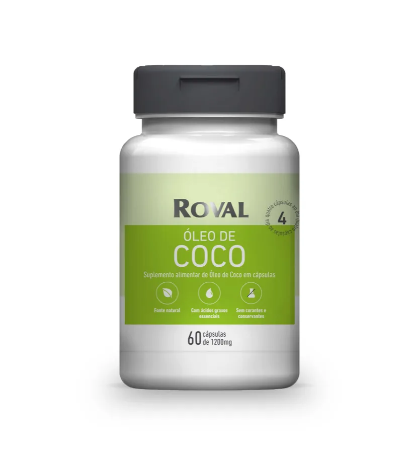 Óleo de Coco 1g – 60 Caps Roval