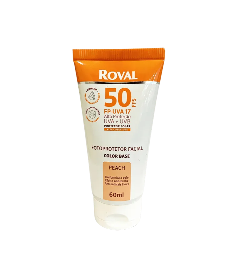Protetor Facial Roval Peach FPS 50 60ml