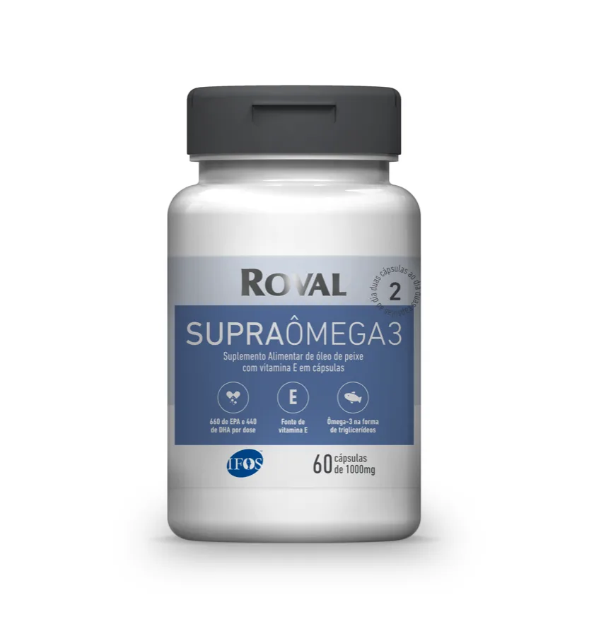 Supra Ômega 3 – 1g (DHA 440mg / EPA 660ml) 60 Caps Roval