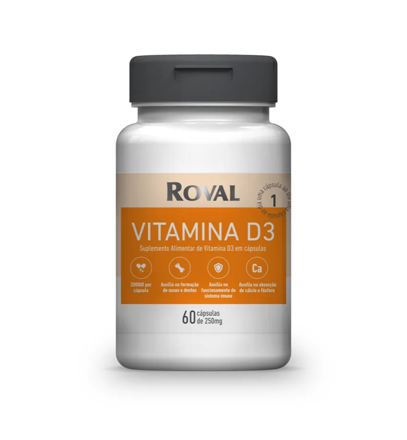 Vitamina D3 Roval 2000 UI – 60 Caps